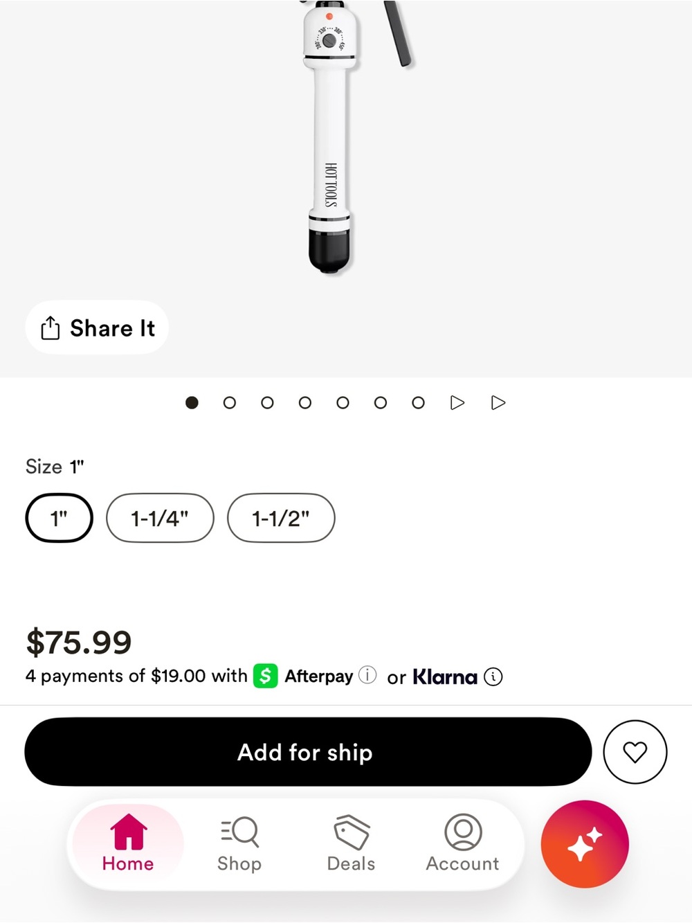 Hot Tools White 1" Curling Wand